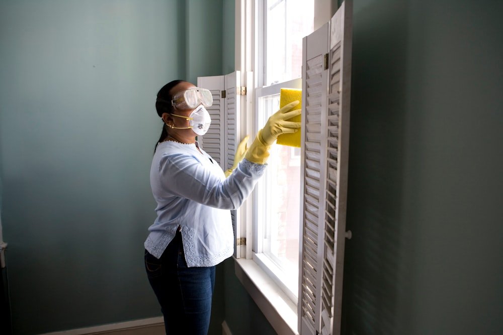 Certified technician restoring a property